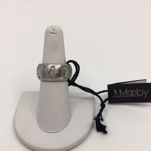 Mooby Jewelry - MOOBY AMORE silver tone textured chunky ring Sz 6.75